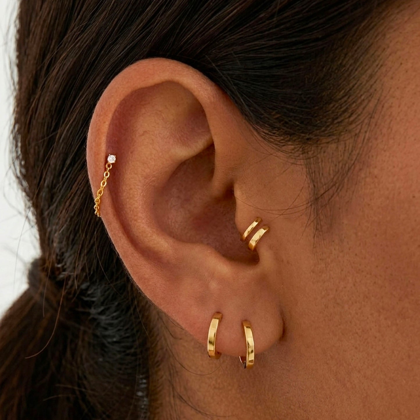 Cz Chain Stud