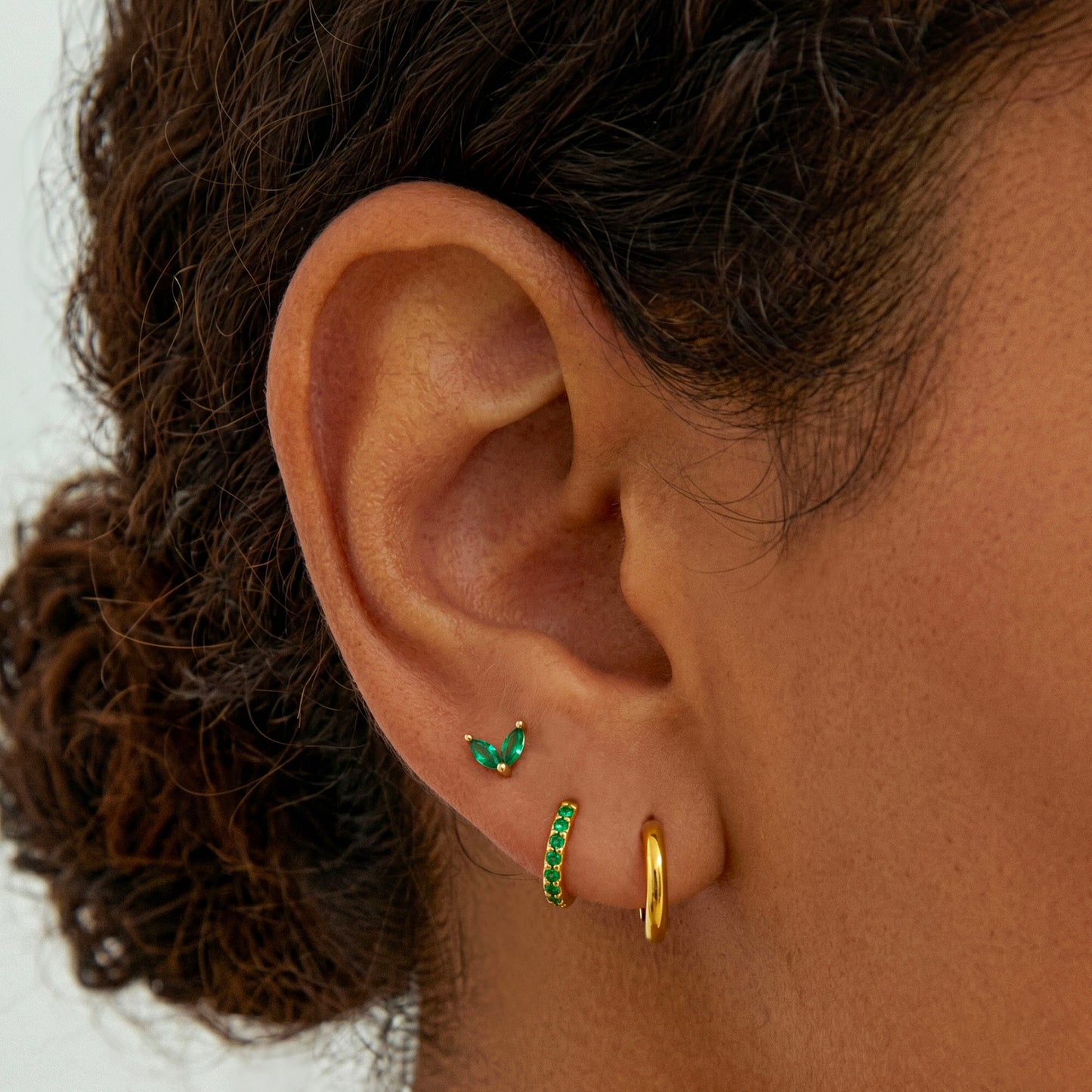 Cz Leaf Stud