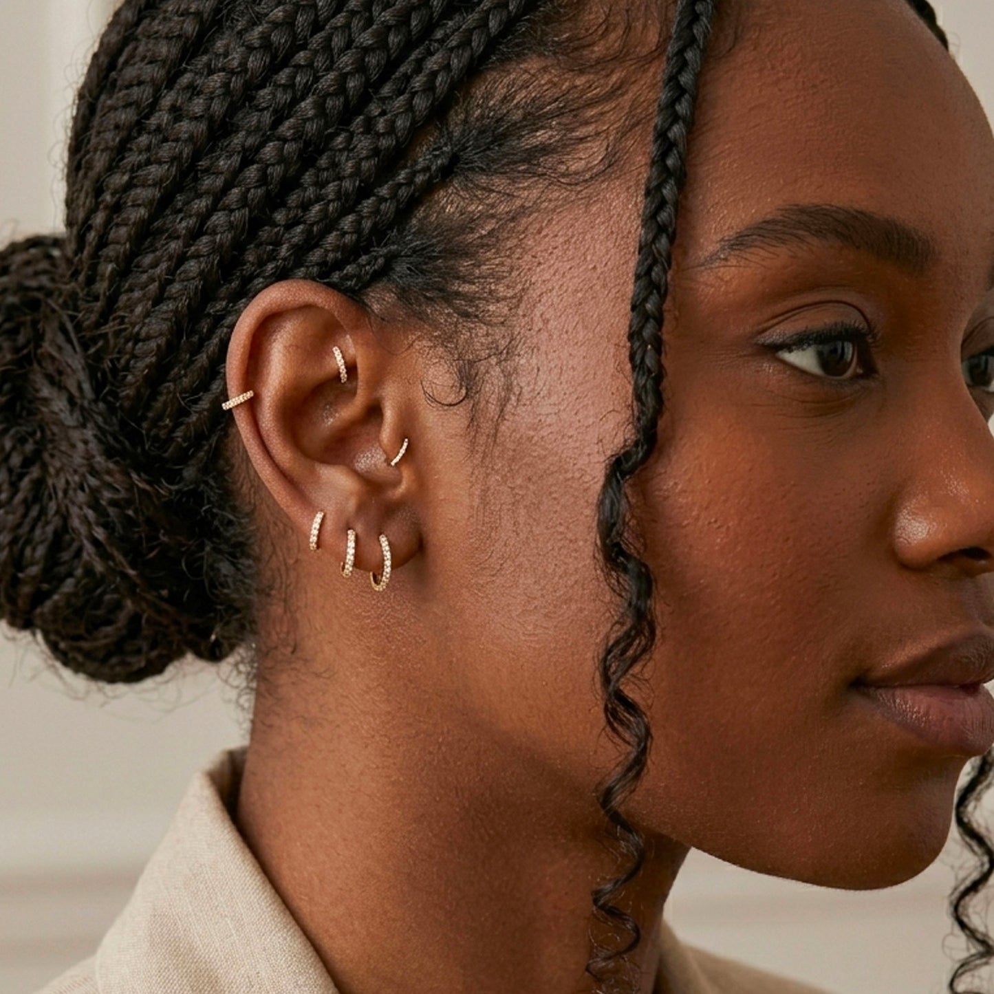 CZ huggie hoops