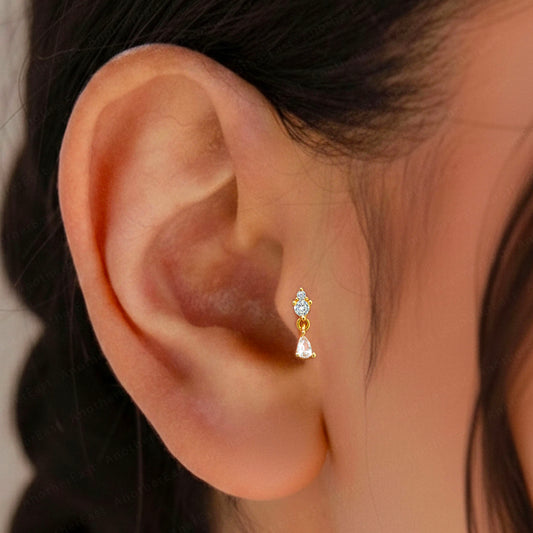 CZ Dangle Stud