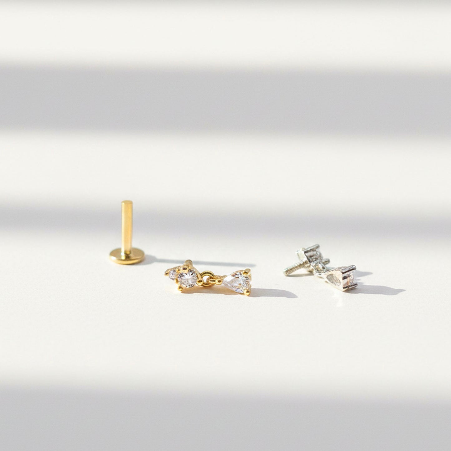 CZ Dangle Threaded Labret