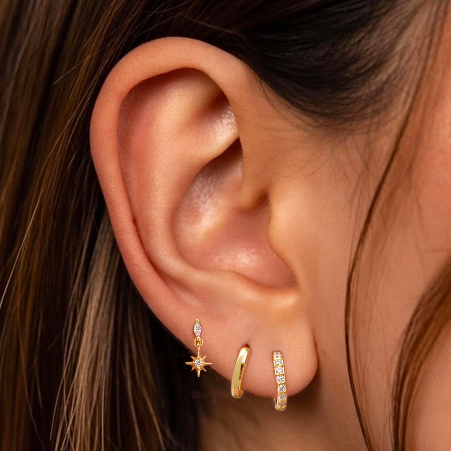 Starburst Dangle  Stud