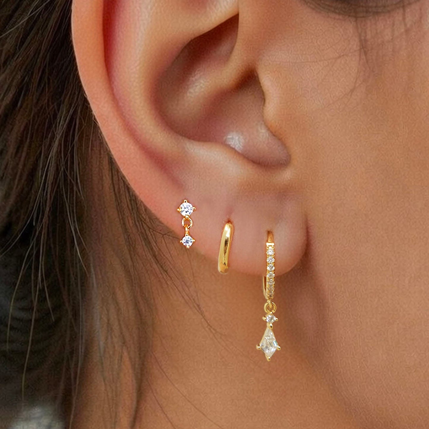 CZ Dangle Stud