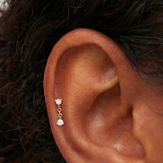 CZ Dangle Stud