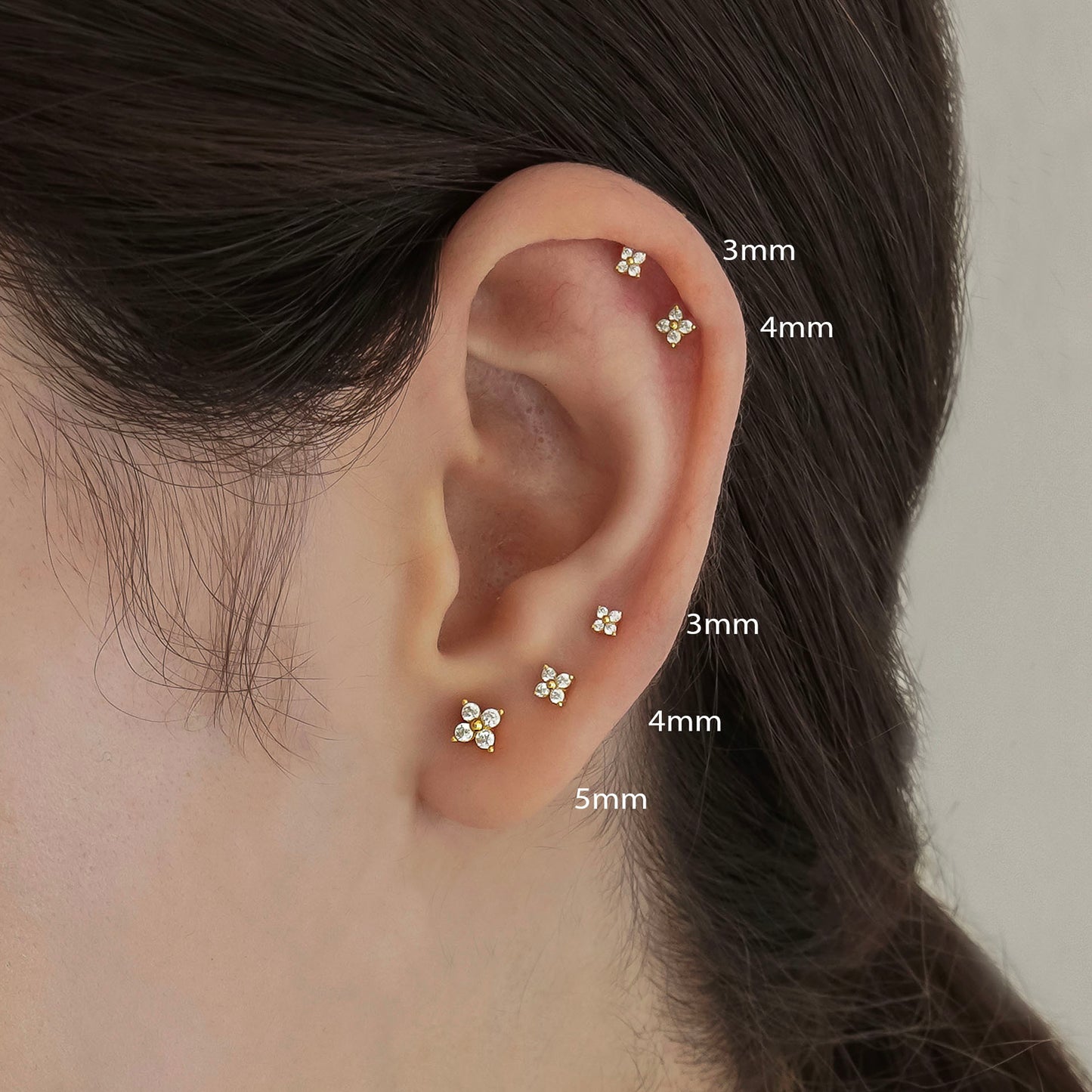 3mm~5mm Flower studs