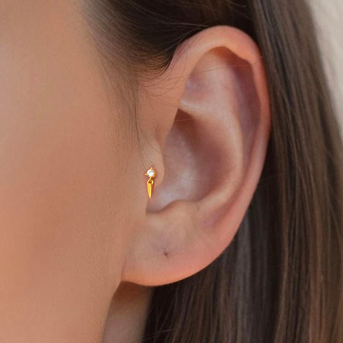 Spike Dangle Threaded Labret