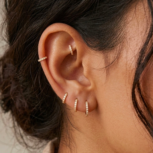 CZ huggie hoops