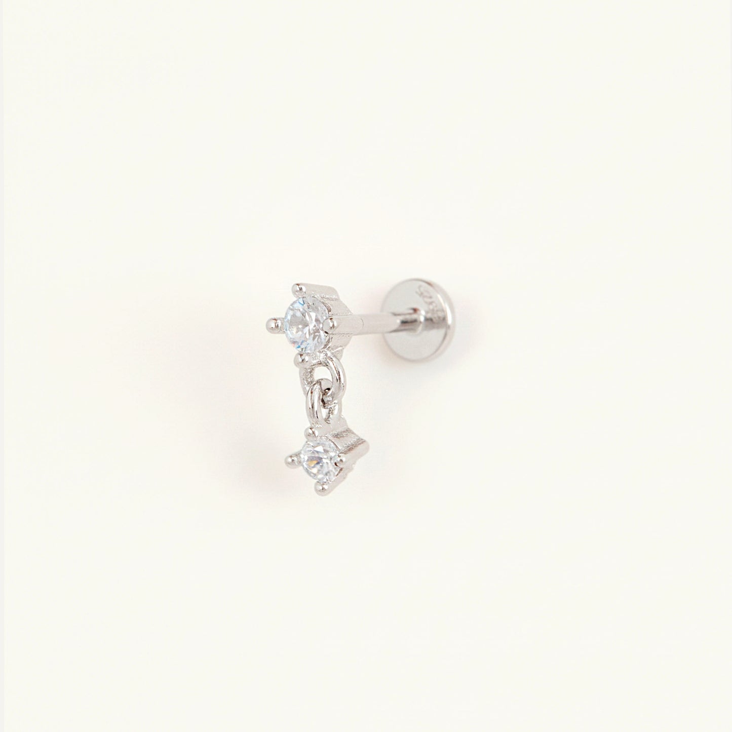 CZ Dangle Threaded Labret