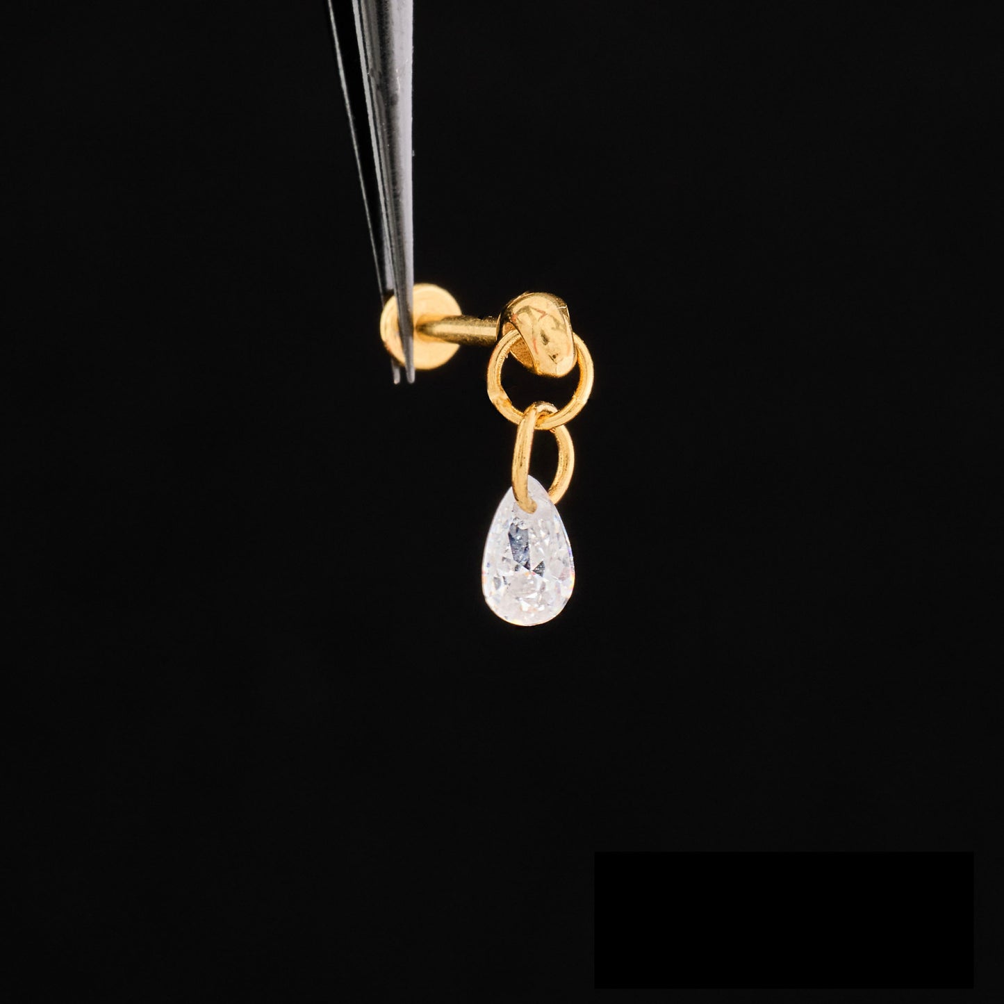 Pear Shape Dangle Push Pin