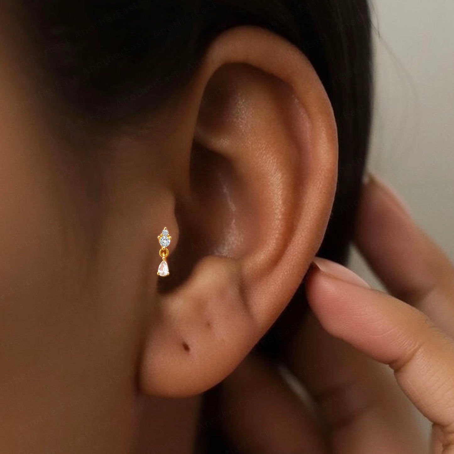 CZ Dangle Stud