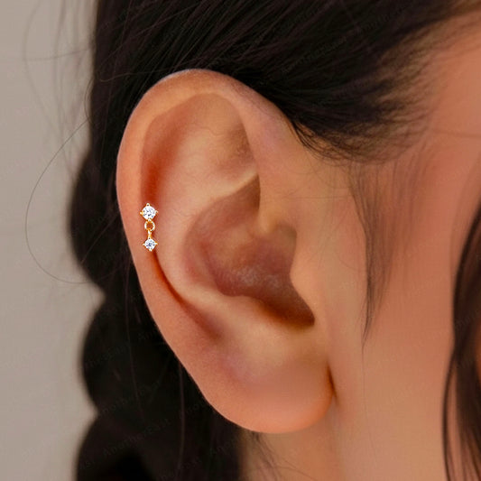 CZ Dangle Stud