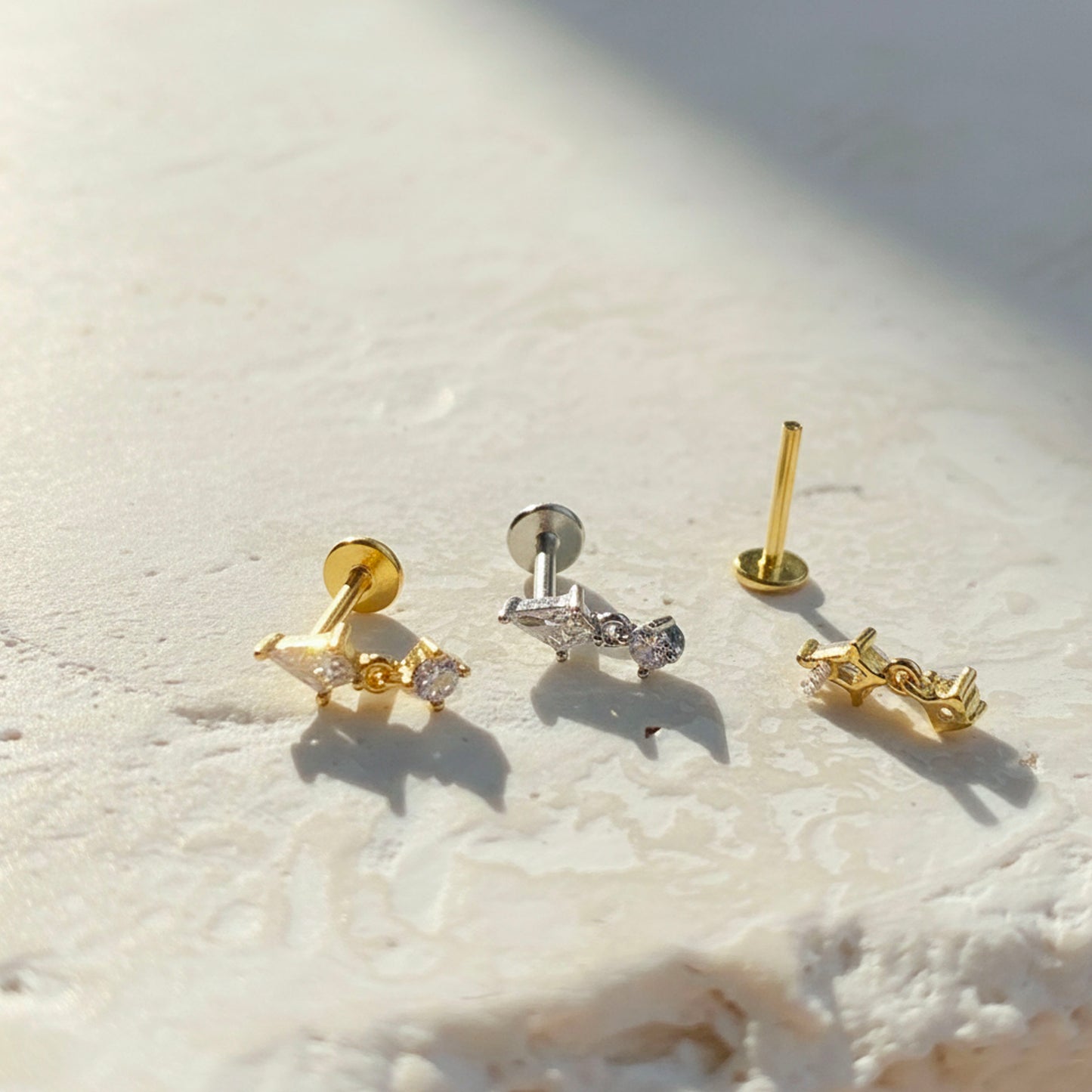 Kite Cut Dangle Threaded Labret