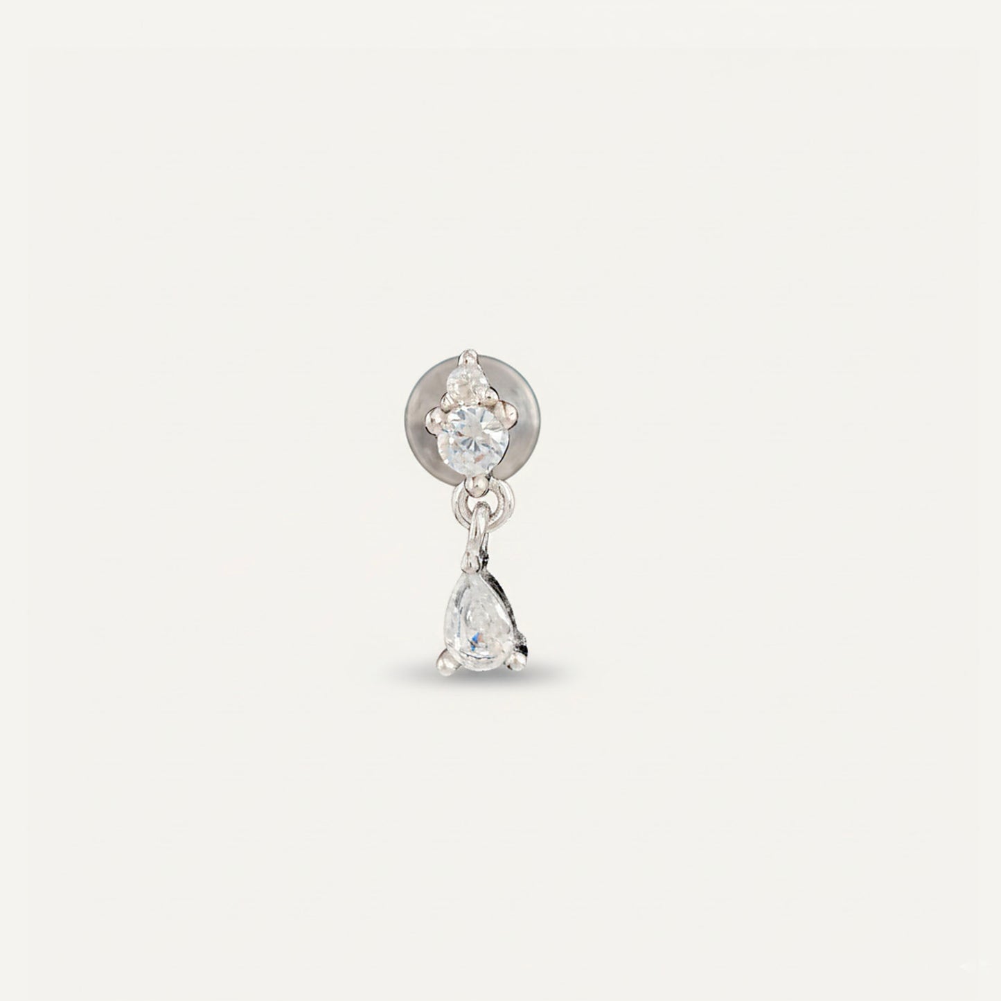CZ Dangle Threaded Labret