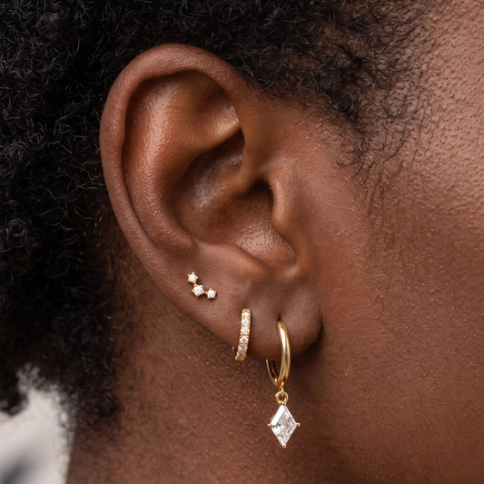 Tiny Three CZ stud
