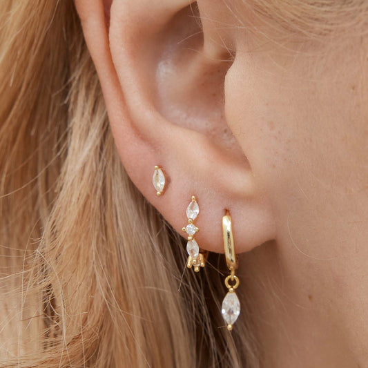 Marquise Dangle Hoop