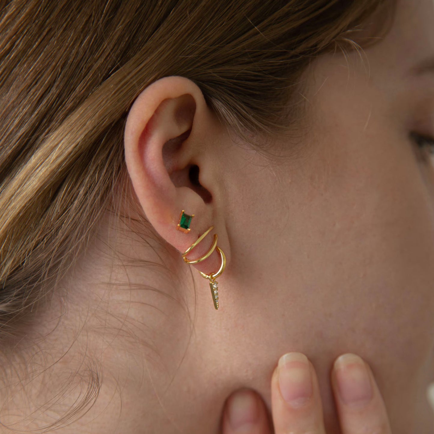 Two Line Ear Cuff studs