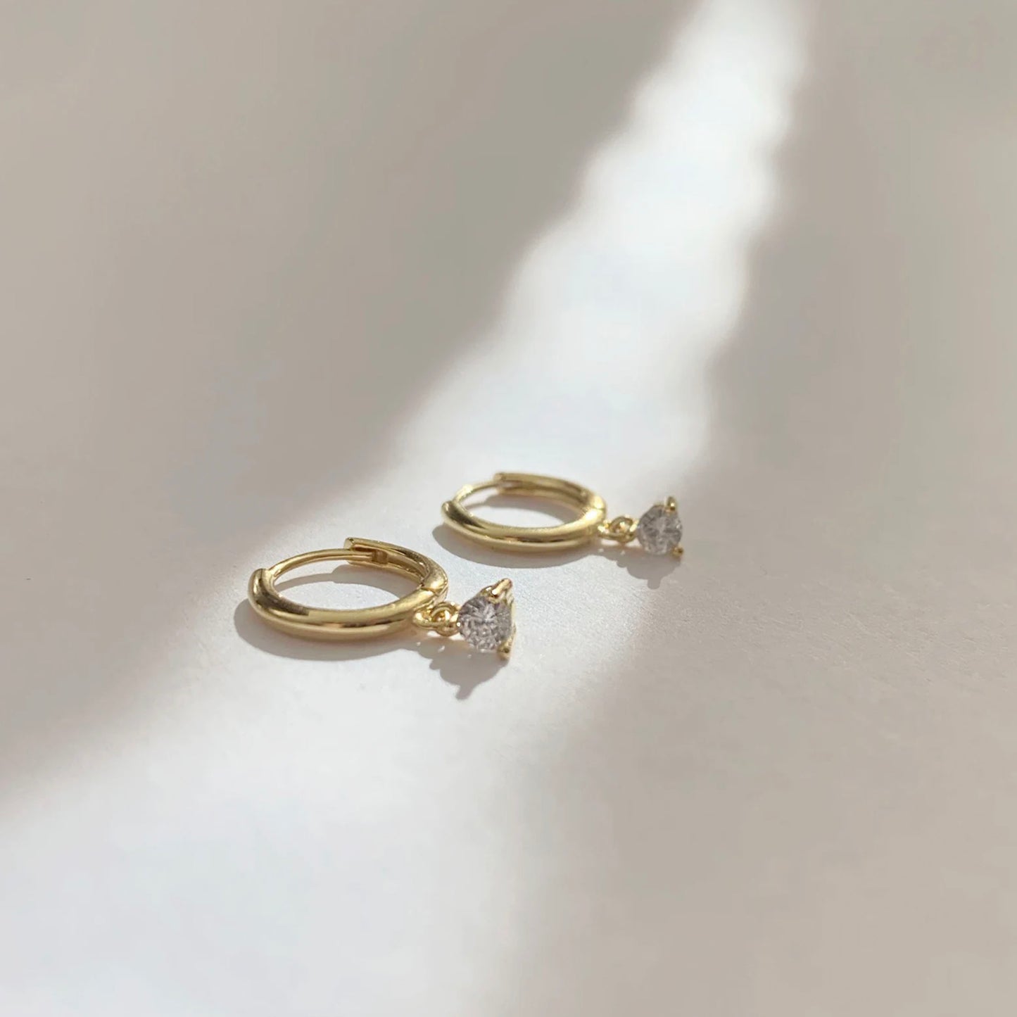 CZ Dangle Hoop