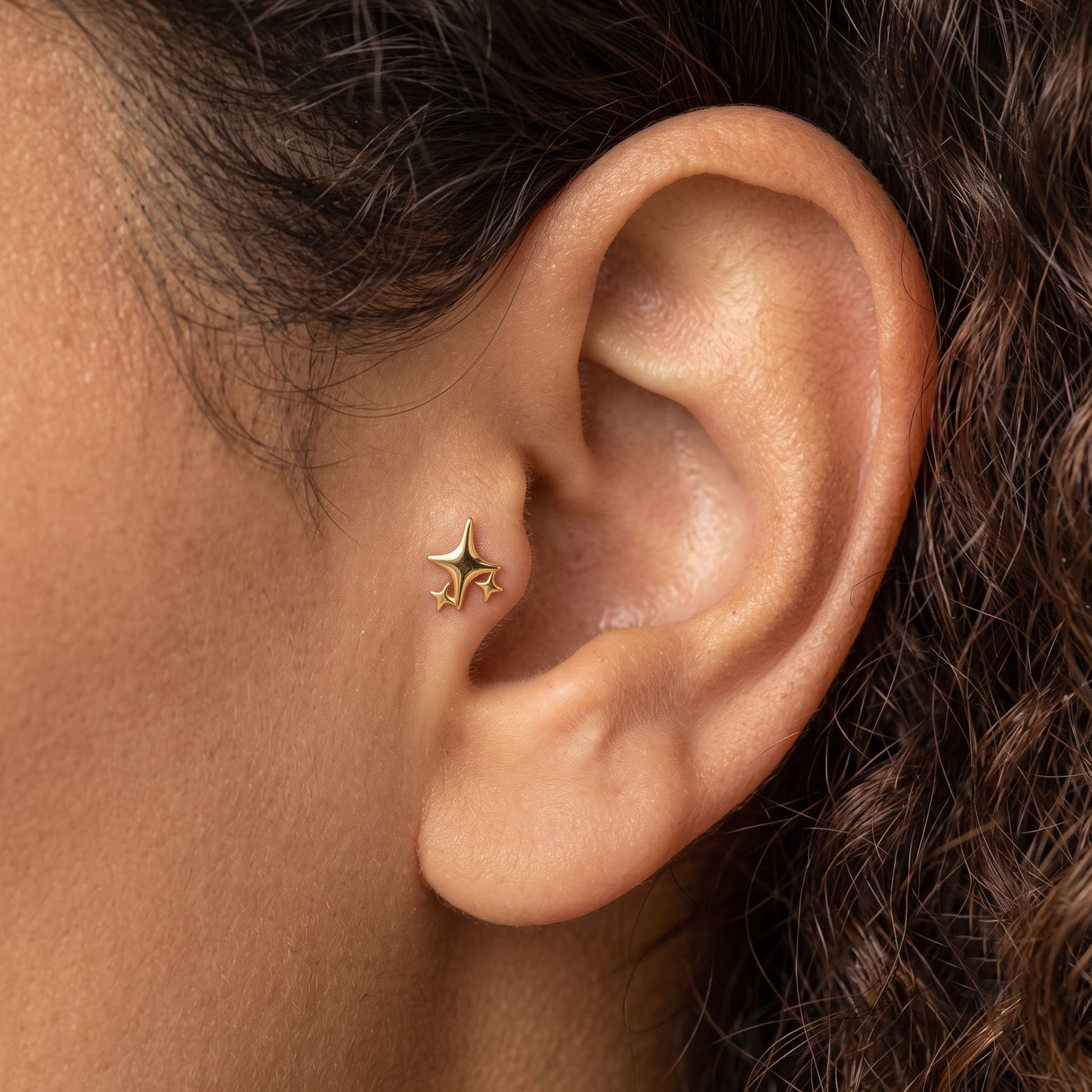 Spiky Star Threaded Labret