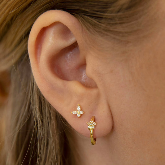 CZ Butterfly Stud