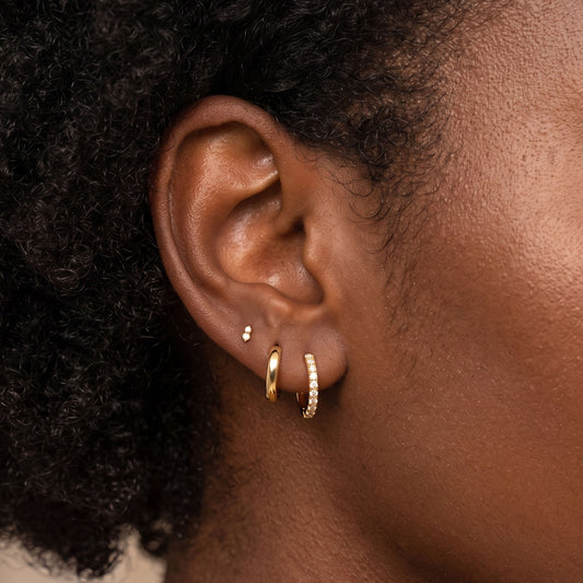 Tiny Double Stone Stud