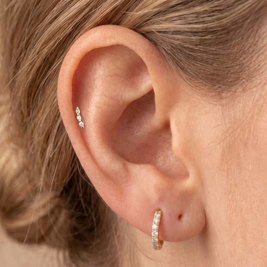 Mini 3-Stone Bar stud
