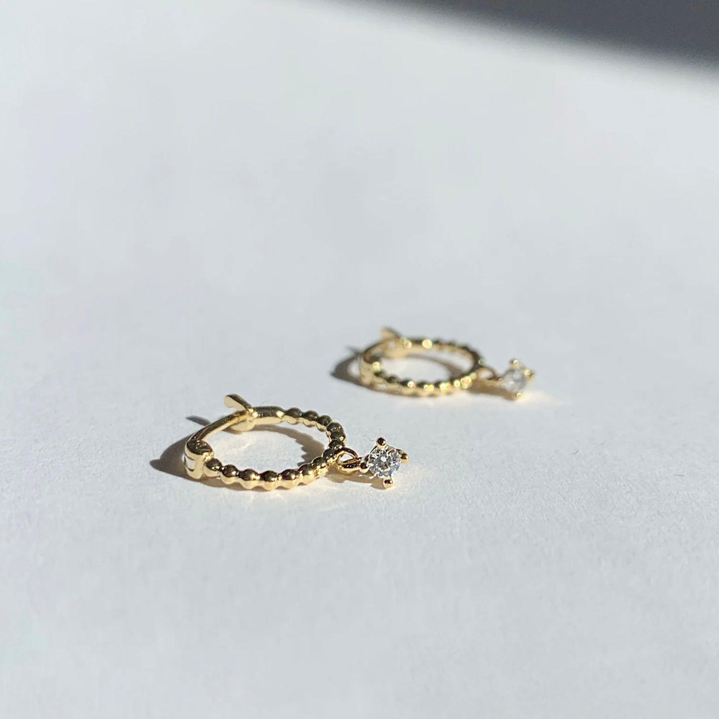 CZ Dangle Cable Hoop