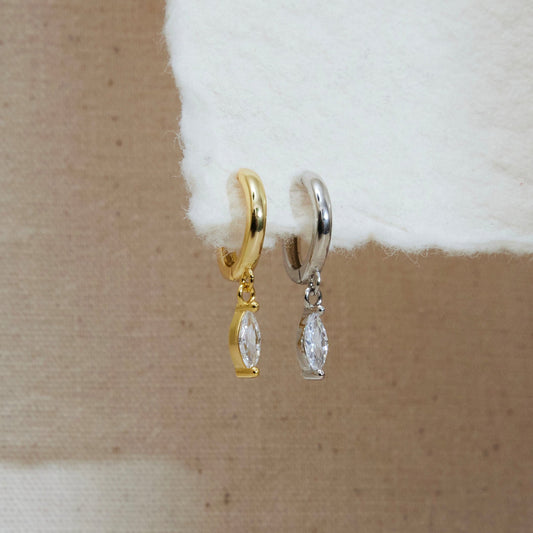 Marquise Dangle Hoop