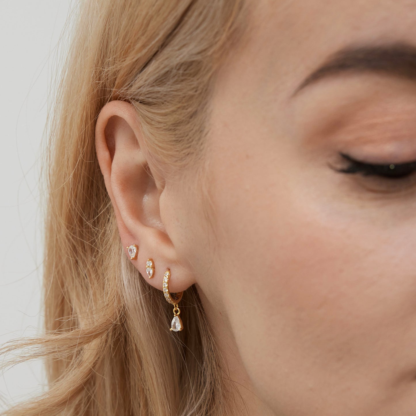 Pear Hoop Set