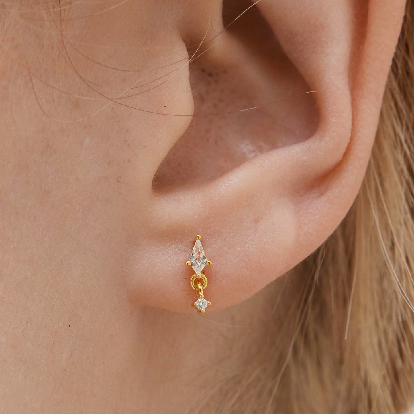 Kite Cut Dangle stud