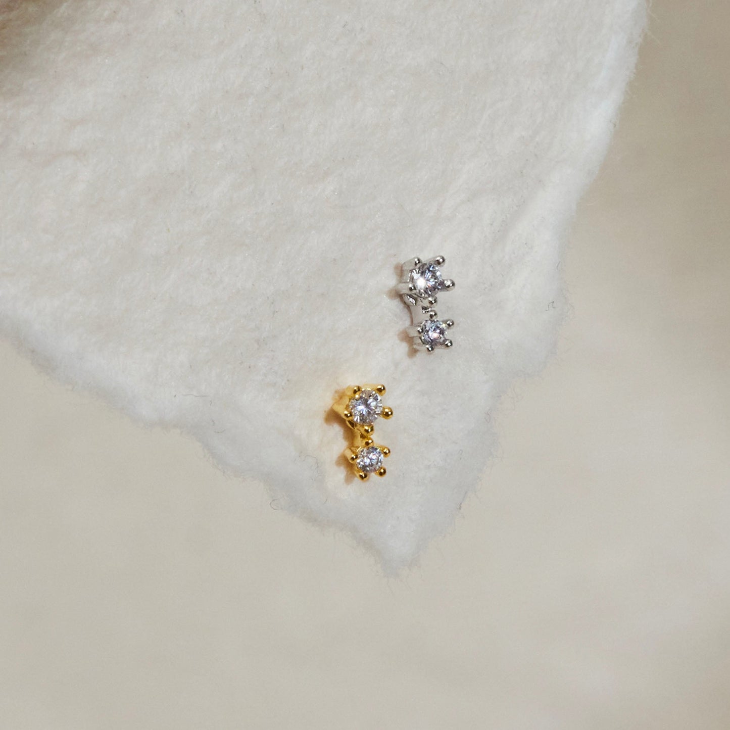 Two Stone Threaded Labret