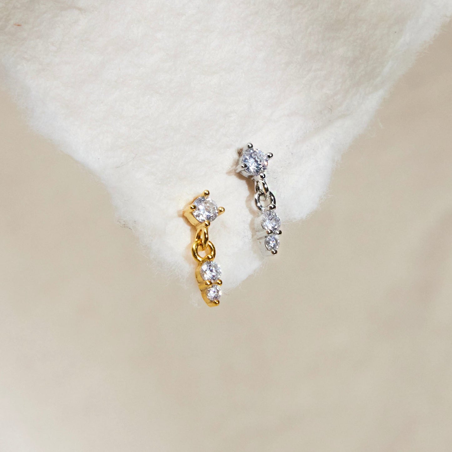 CZ Dangle Threaded Labret