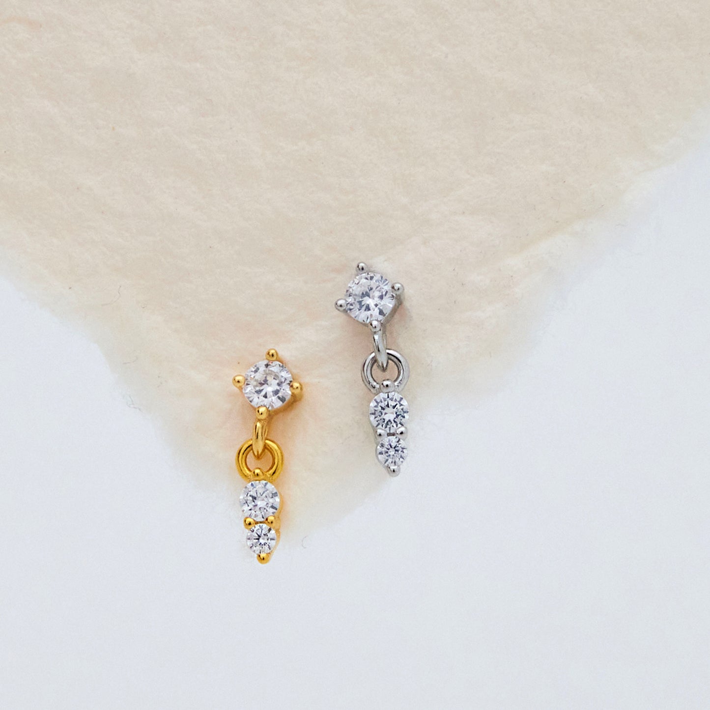 CZ Dangle Threaded Labret