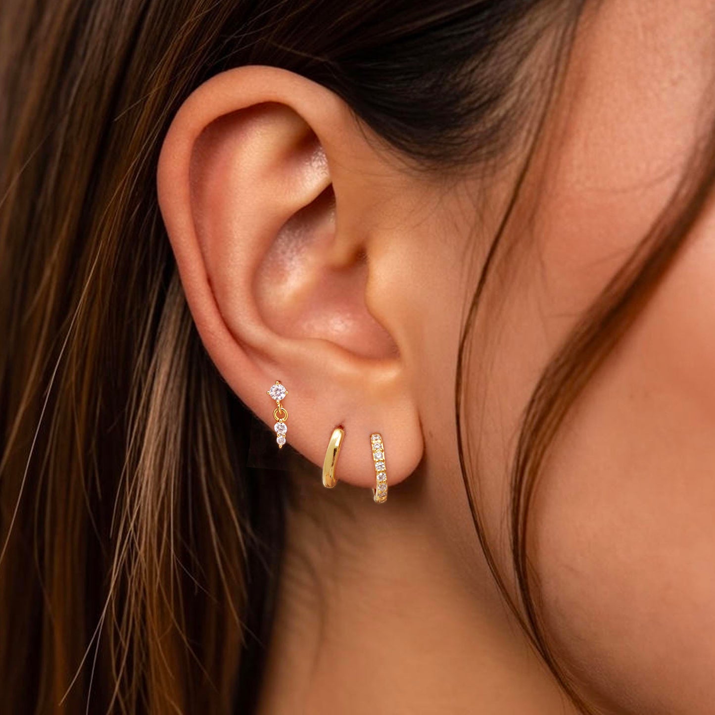 CZ Dangle Threaded Labret