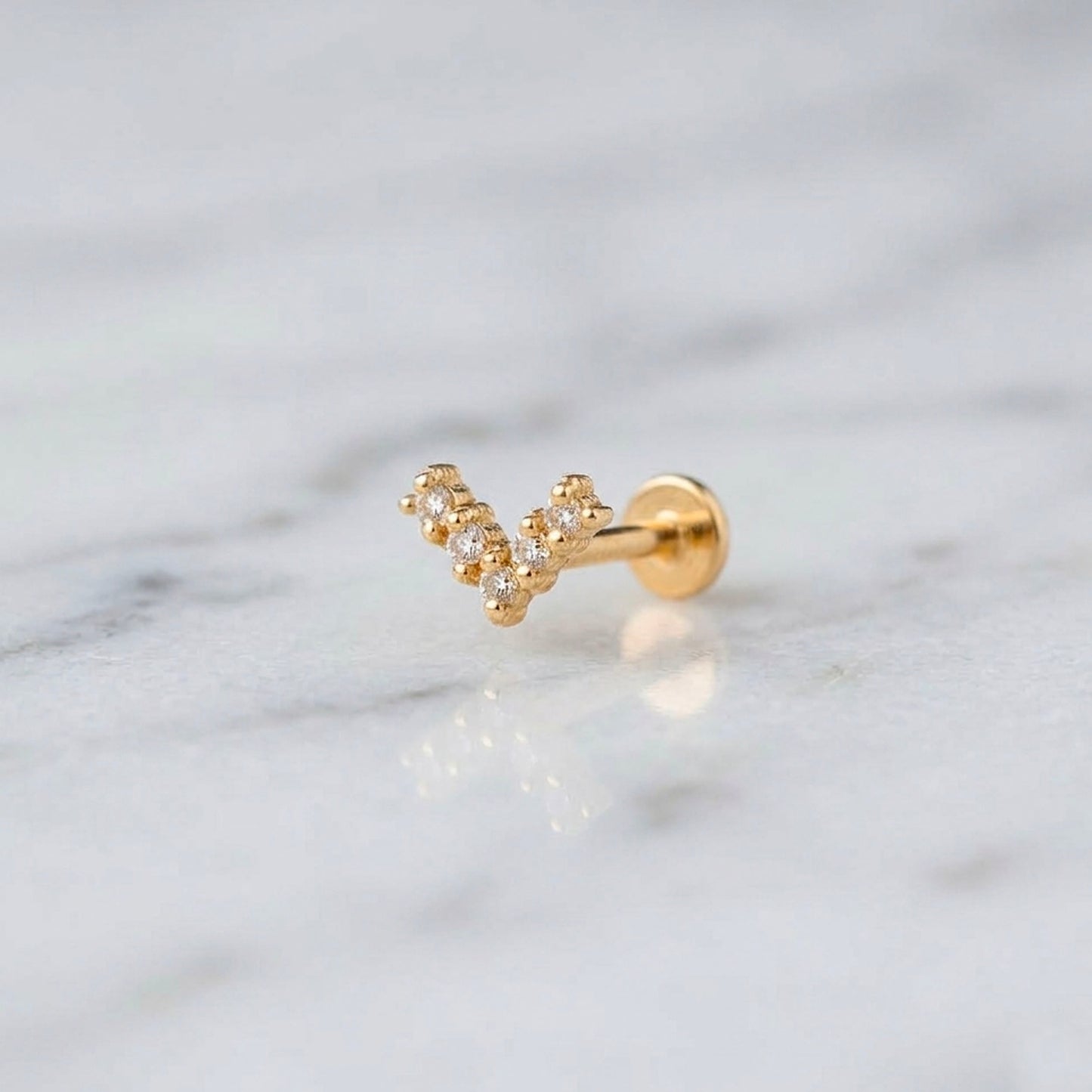 CZ V-Shaped Push Pin