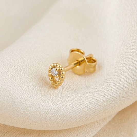Tiny Teardrop Stud