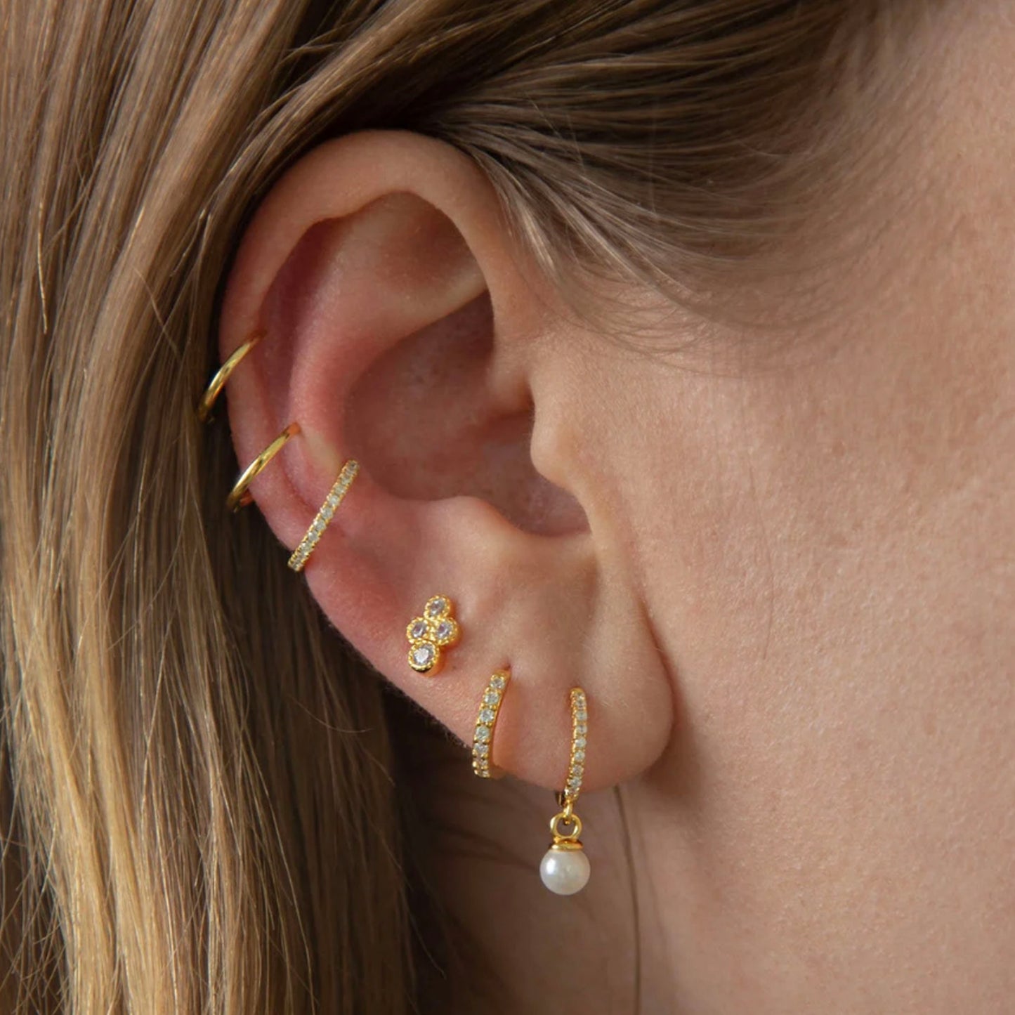 Pearl Dangle Hoop
