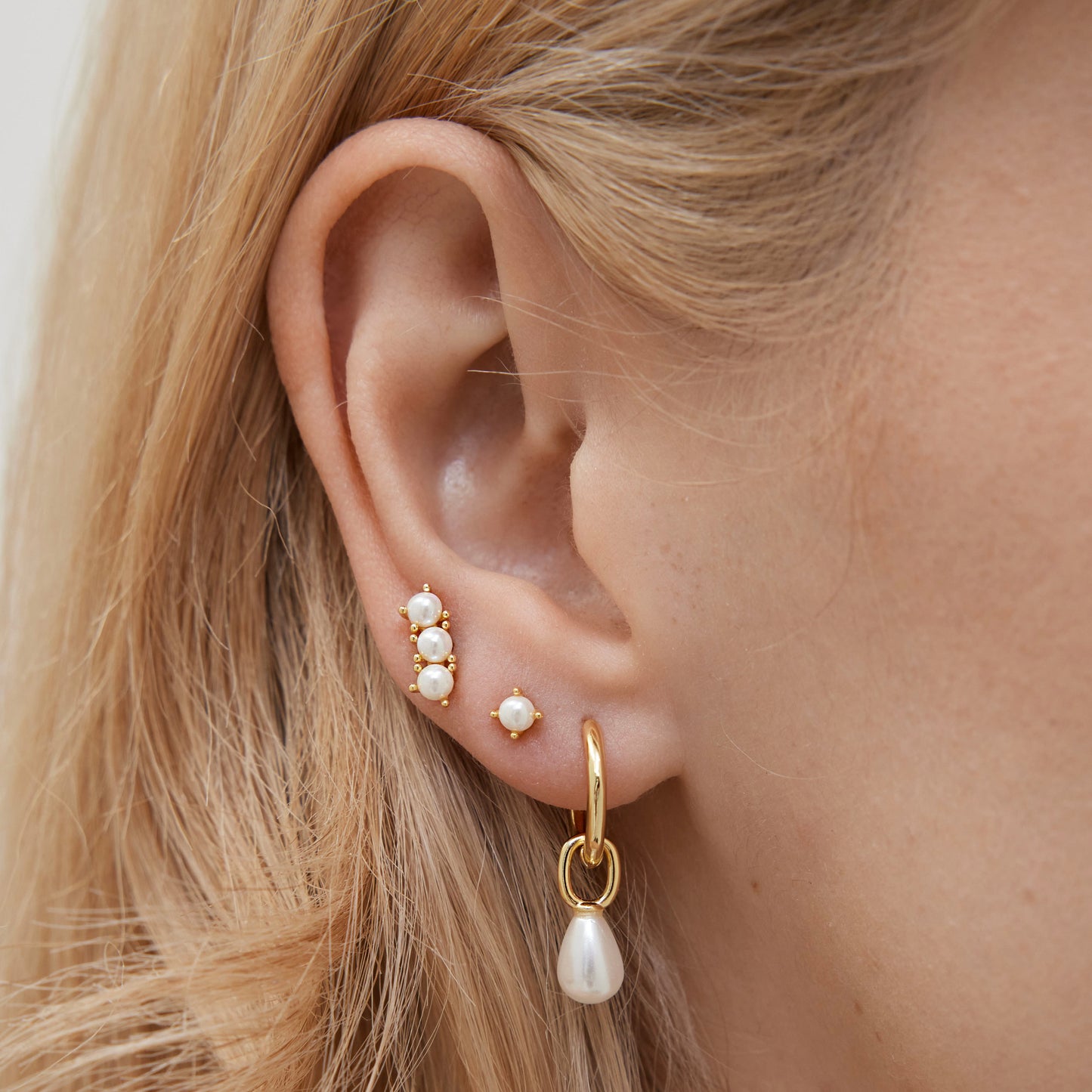 Pearl Dangle Hoop