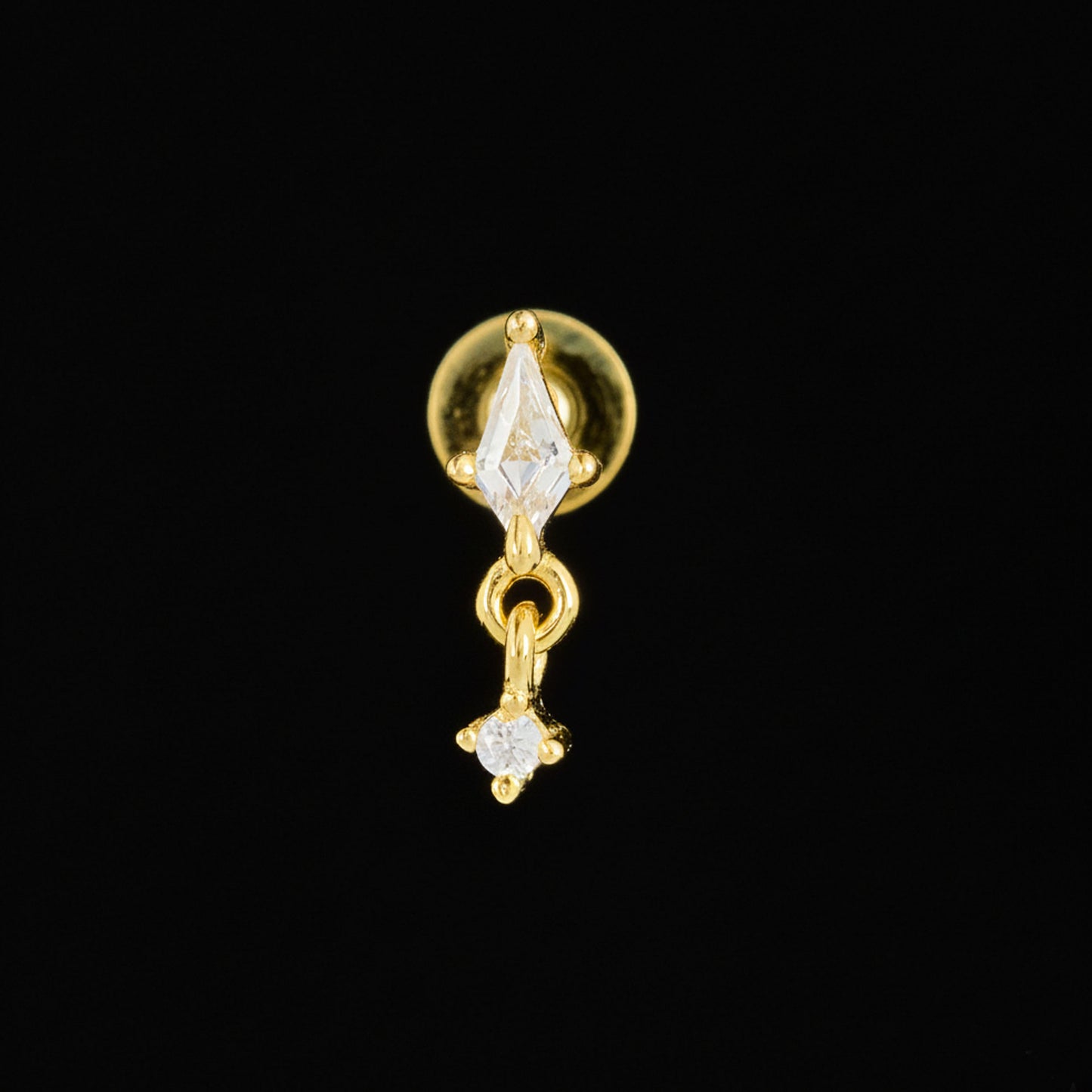 Kite Cut Dangle Threaded Labret