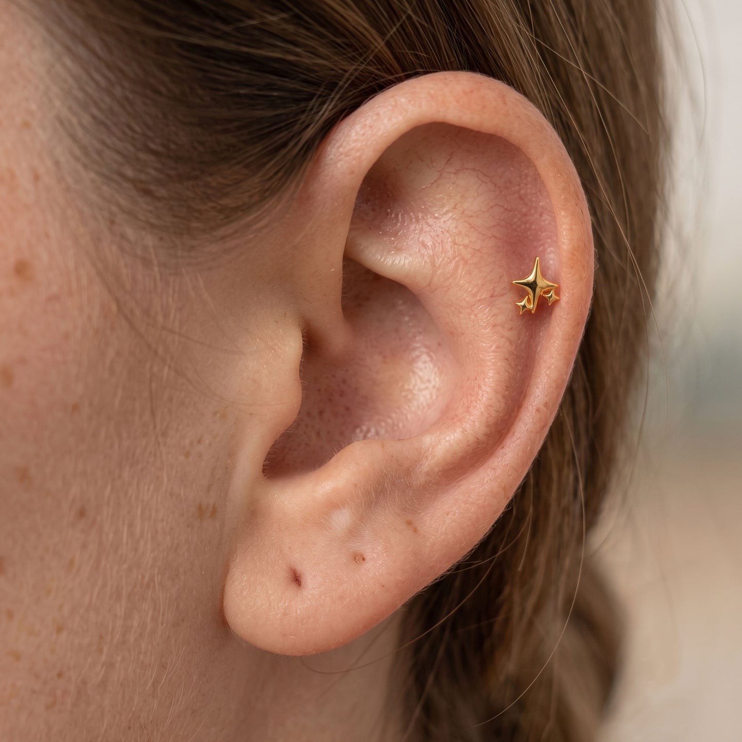 Spiky Star Threaded Labret
