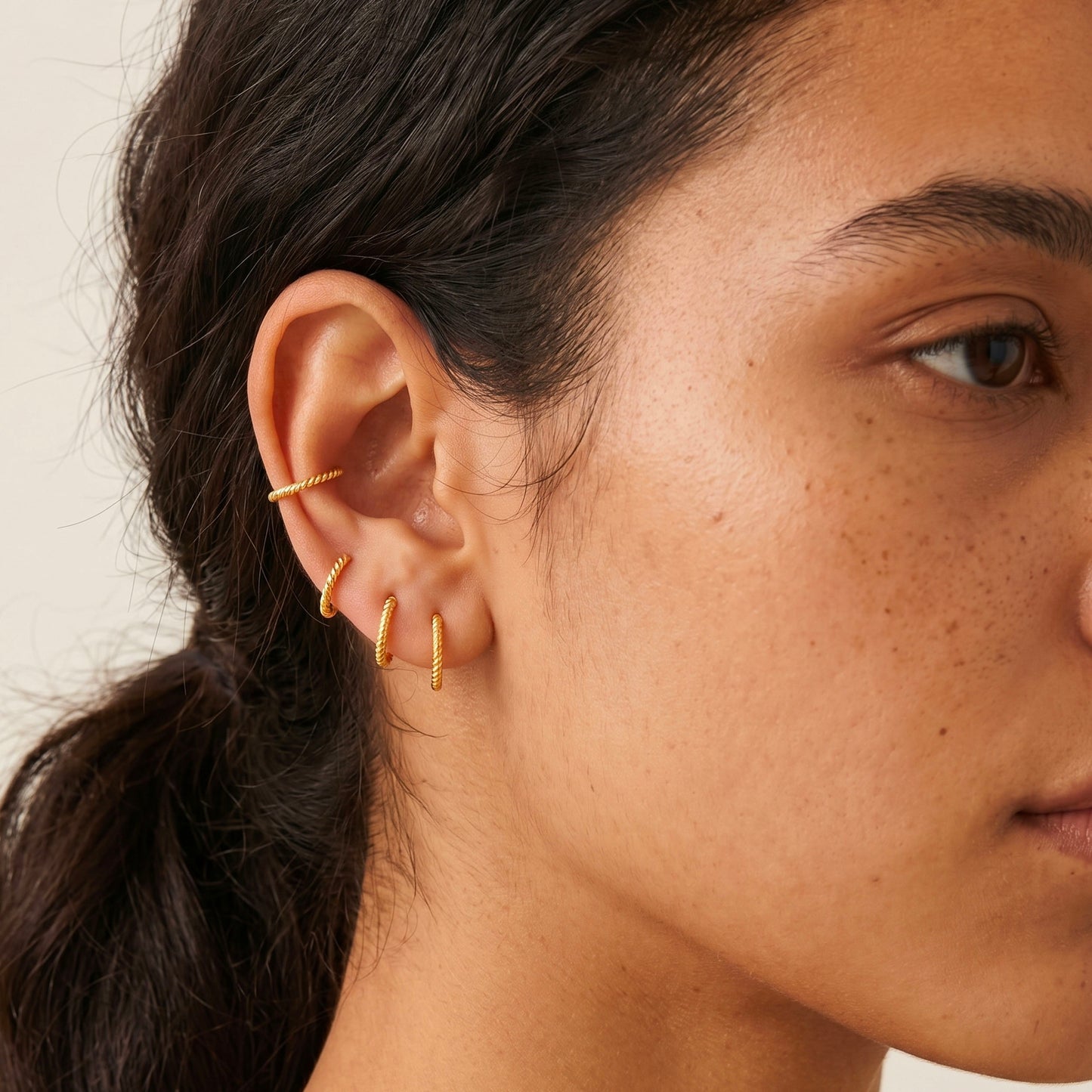 Braided Huggie Hoops