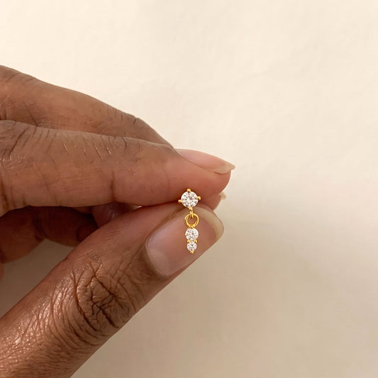 CZ Dangle Stud