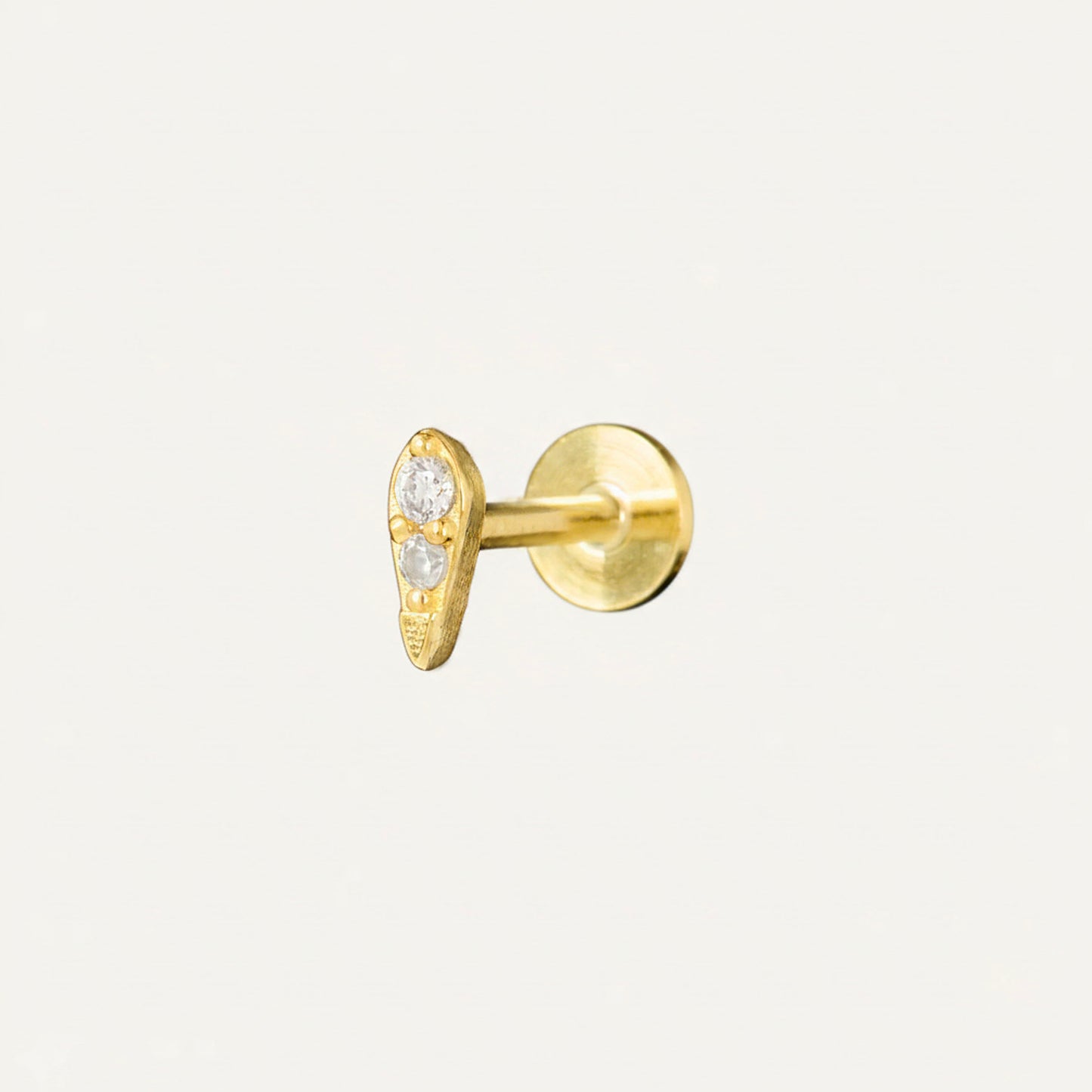 CZ Teardrop Threaded Labret