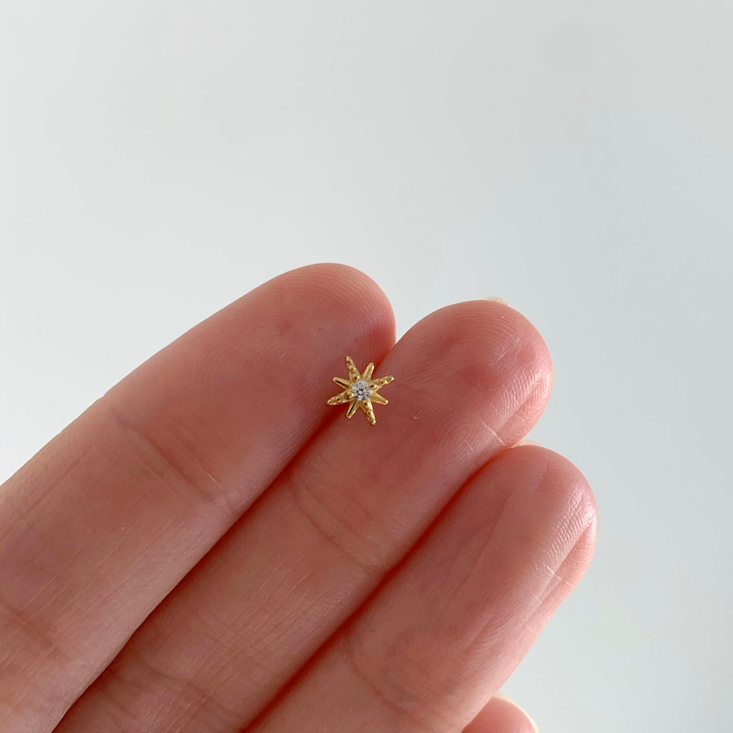 CZ Starburst Push Pin