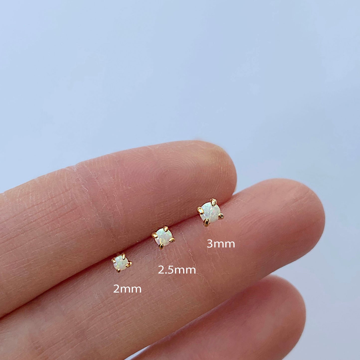 2mm~3mm Opal Studs