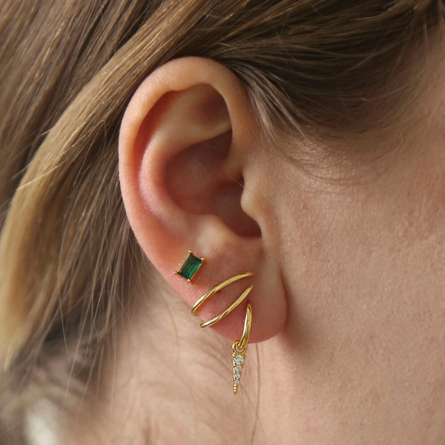 Two Line Ear Cuff studs