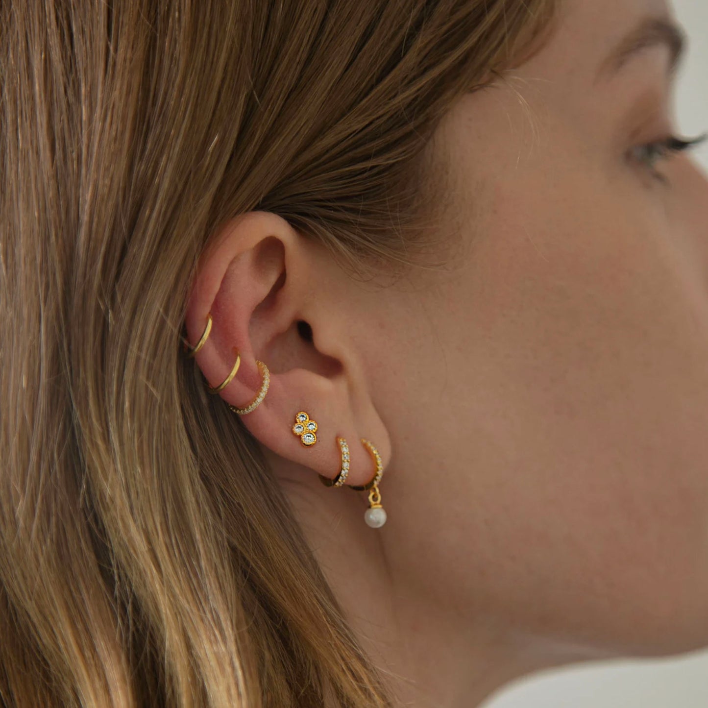 Pearl Dangle Hoop