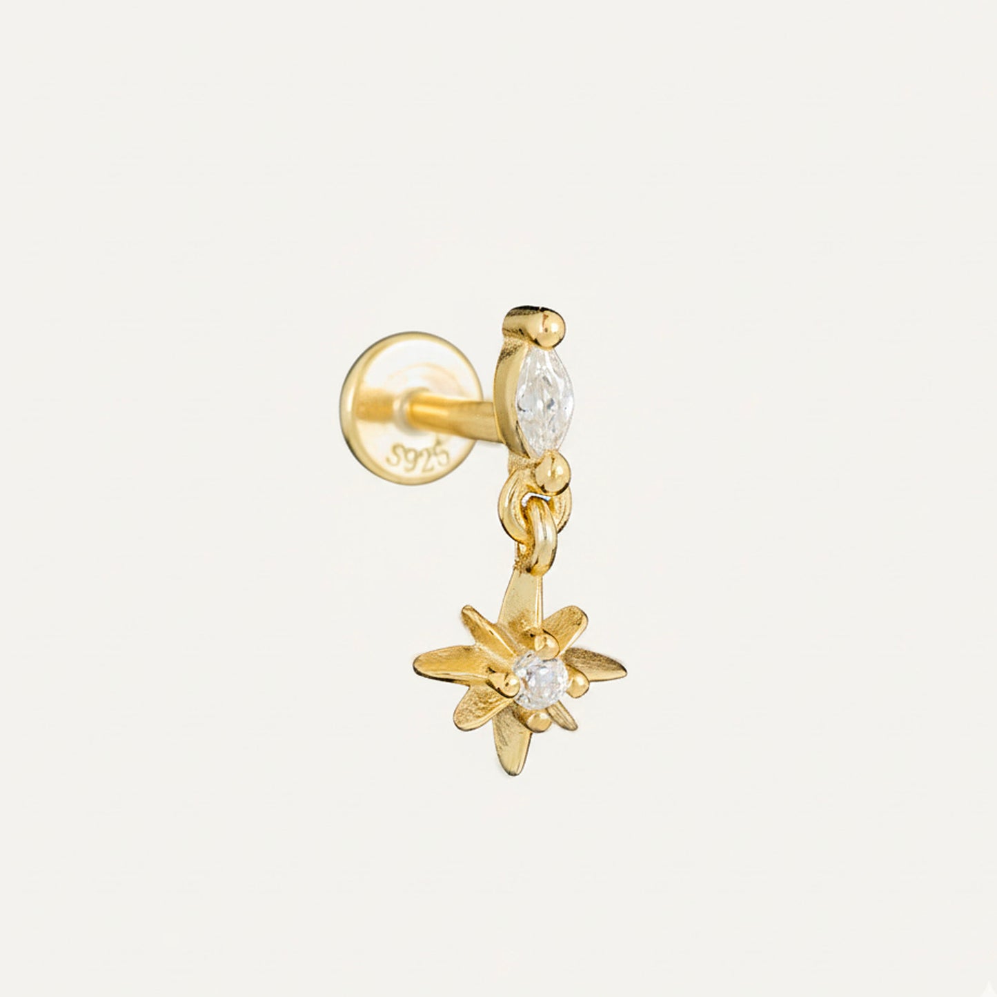 Starburst Dangle Threaded Labret
