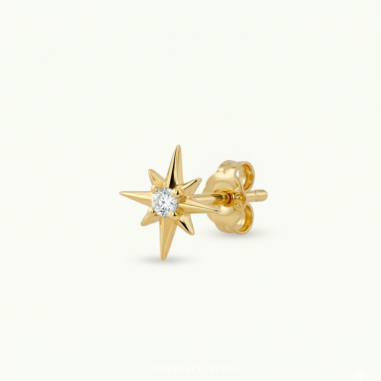 CZ Starburst Stud