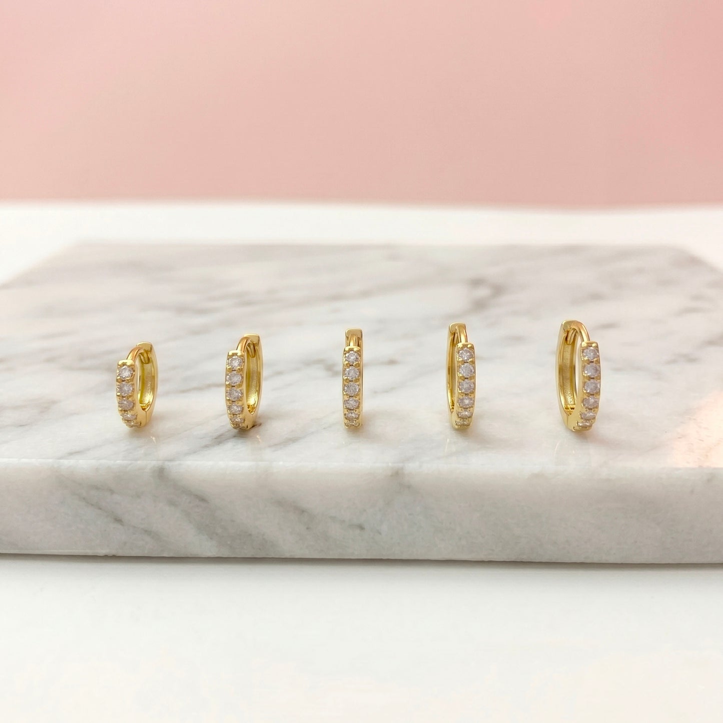 CZ huggie hoops