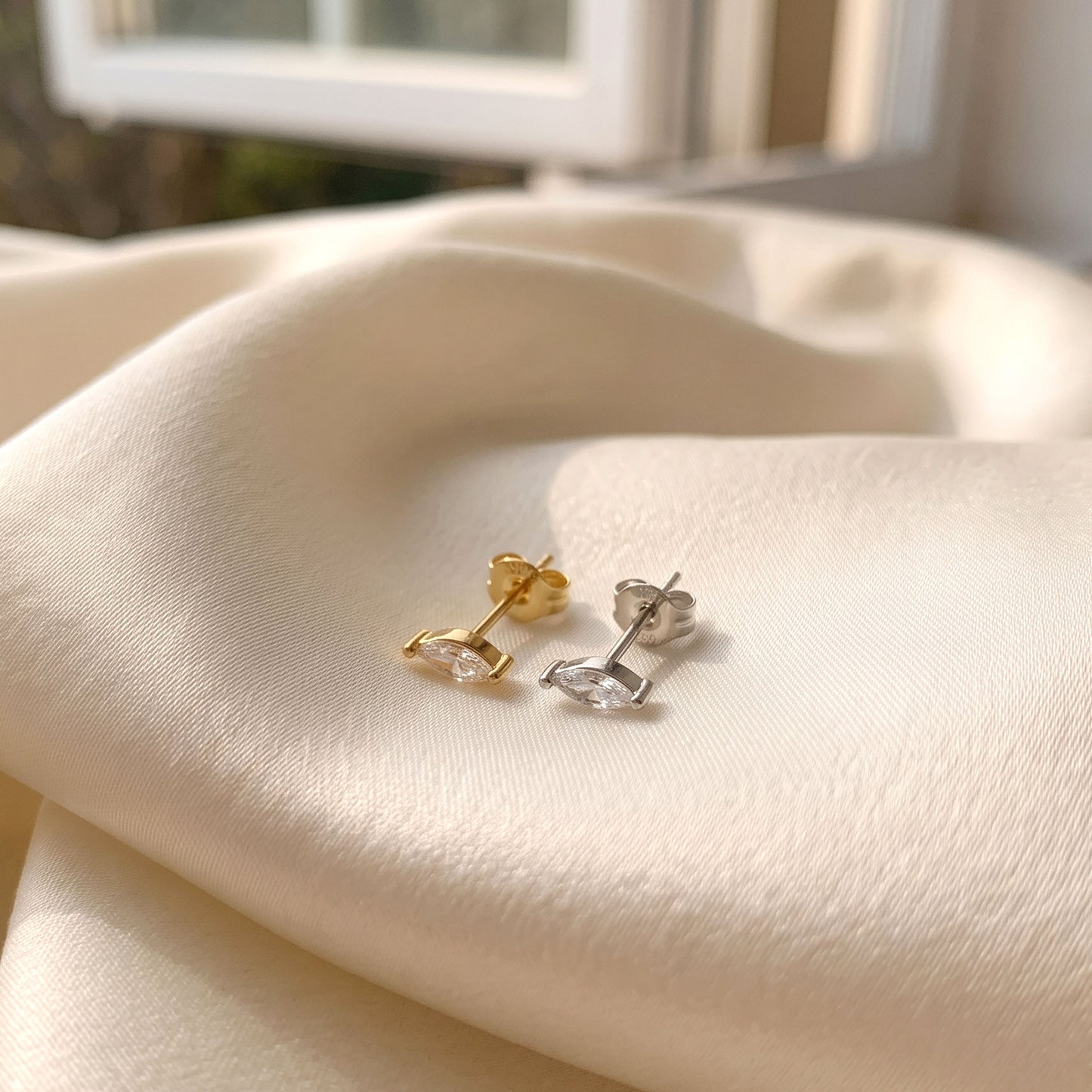 Tiny Marquise Stud